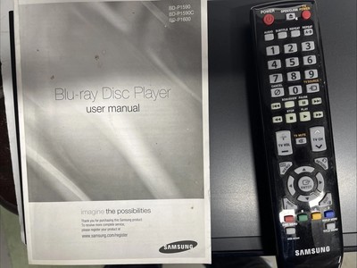 Samsung Blu Ray Player BD-P1600 With Remote And Instructions.  Tested Works