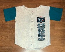 Vintage 1990s Charlotte Hornets Boys' Baseball-Style Jersey Double-Side Size 5-6