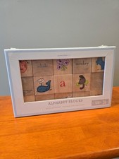 NEW Pottery Barn Baby wooden alphabet blocks