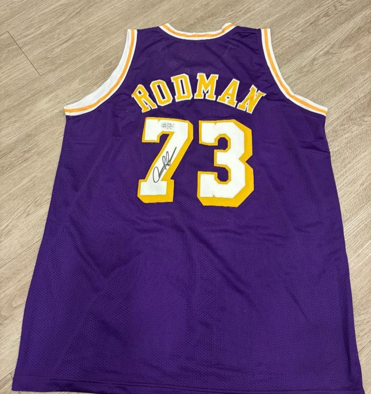Dennis Rodman Signed Los Angeles Lakers #73 Custom Jersey – Authenticated