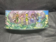 RARE Disney Fairies Pixie Hollow 8pc Figure Set Tinker Bell Disney Store