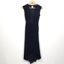 Vintage B. Darlin Black Velvet Dress Goth Emo Grunge Whimsigoth Halloween  5/6