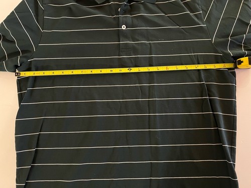 Vintage Polo Golf Ralph Lauren forest green white stripe performance LS polo szL - Picture 6 of 7