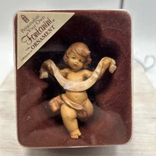 Vintage Fontanini Angel Cherub Ornament Depose Italy Personalize Your Own 