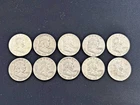 Lot of 10 Silver Half Dollars - $5 FV Ben Franklins - 90% Junk Silver - Pre 1964