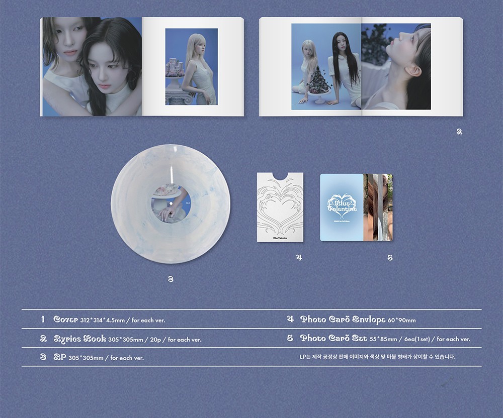 NMIXX BLUE VALENTINE 1st Album LP Ver/Vinyl+Lyrics Book+6Photo