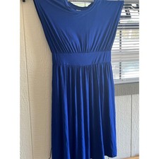 Serra Women's XL Blue Dress Sleeveless Midi Casual