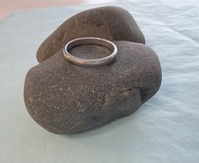 Vintage 925 Sterling Silver Simple Plain Wedding Band Ring Size 7.75