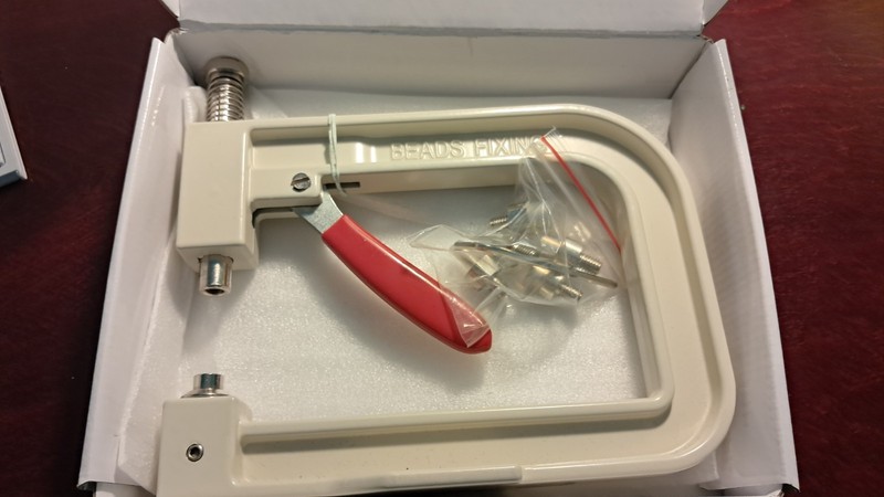 Pearl Setting Hand Press Machine (w/5 different size press heads)