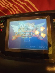 JAPANESE REGION Sega Game Gear Recapped w/ 3 Games (Sonic 2, Columns, Monaco GP)
