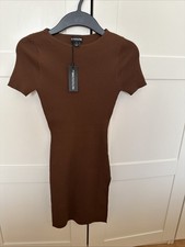 Pretty Little Thing Dress Brown xs New With Tags