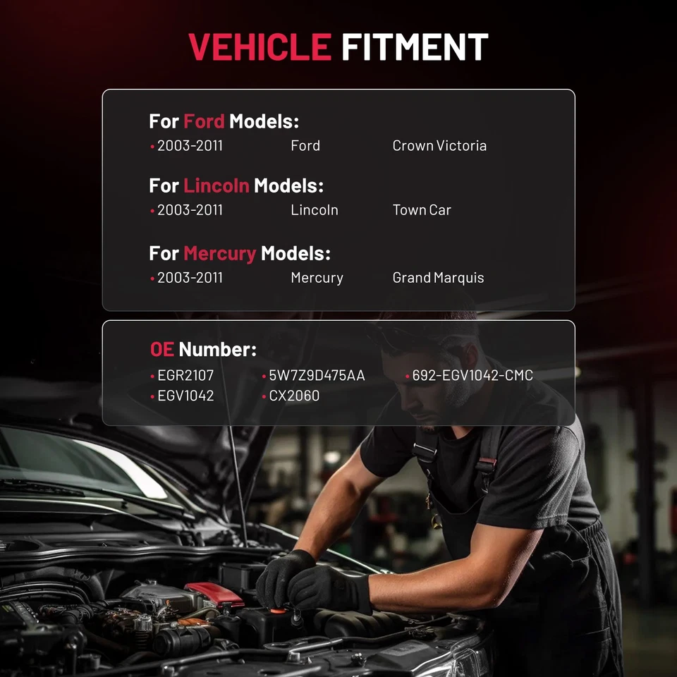 EGV1042 EGR Valve for Lincoln Town Car 2003-2011 4.6L V8 Foto 4 de 4