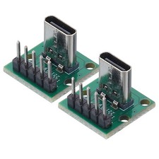 2Pcs Type C 5Pin Female Test Board PCB Board with 5Pin Straight Pin