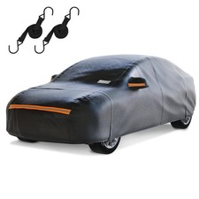 Heavy Duty Hatchback Car Cover Waterproof All Weather for Automobiles Black
