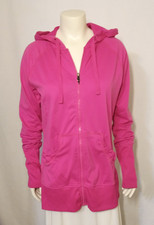 WOMEN'S SMALL CHAMPION BRIGHT PINK SPORTY HOODED FULL ZIP ACTIVE JACKET POCKETS