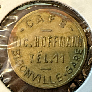 UNLISTED BELGIUM TOKEN Cafe Nic. Hoffmann Bigonville Gare Biren Clemency