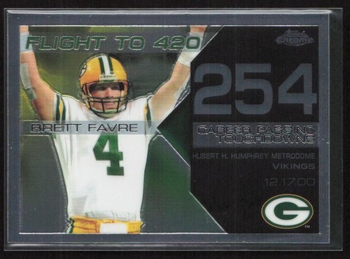 Carte Brett Favre Topps Chrome 2008 - Flight To 428 #8/199 - Refractor Packers