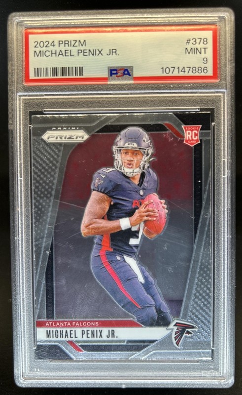 2024 Panini Prizm Michael Penix Jr. RC Rookie #378 Falcons PSA 9