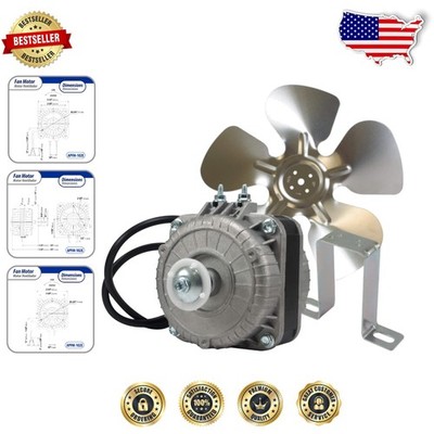 10W Condenser Motor 220V 1300RPM CCW 9'' Fan Blade Cooler Freezer