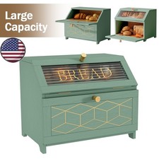 Extra Large Bread Box Double Layer for Kitche...