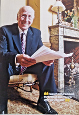 SIR BOBBY CHARLTON MANCHESTER UNITED,  AUTOGRAPHED MAGAZINE PICTURE.