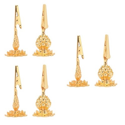  6 Stück Räucherstäbchenhalter mit vergoldeter Basis, Buddha-Räuchergefäß,