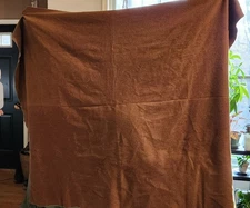 WWII Military Cold Weather Wool Field Blanket Mustard Yellow Olive Brown OG VTG