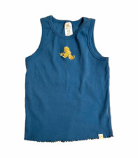 Disney Women’s XS Blue/Gold Ribbed Jasmine Aladdin Sleeveless Crew Neck Tank