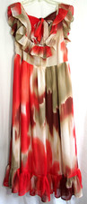 Banana Republic Multicolored Tie Dye Ruffle Midi Dress Size PM NWT