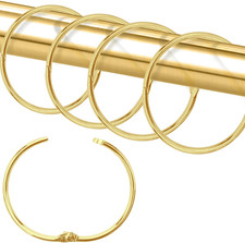 Shower Curtain Hooks Rings,24 Pcs Rustproof Metal Shower Hooks for Shower Curtai