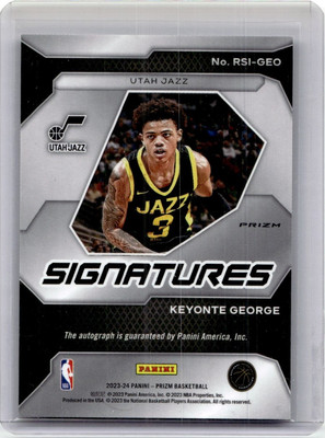 2023-24 Panini Prizm Rookie Signatures Silver Keyonte George RC