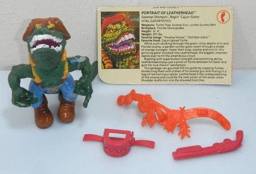100% Complete 1989 Leatherhead TMNT Teenage Mutant Ninja Turtles Vintage Figure