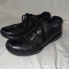 Prada America's Cup Sneakers Linea Rossa Nero Pelle Maglia Donna Taglia 5,5