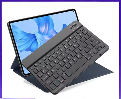 Bluetooth Tastatur QWERTZ Kabellos Wireless Keyboard für Handy Tablet DE