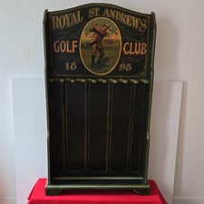 Vintage Royal saint andrews wood golf club rack . vertical standing -Rare find 
