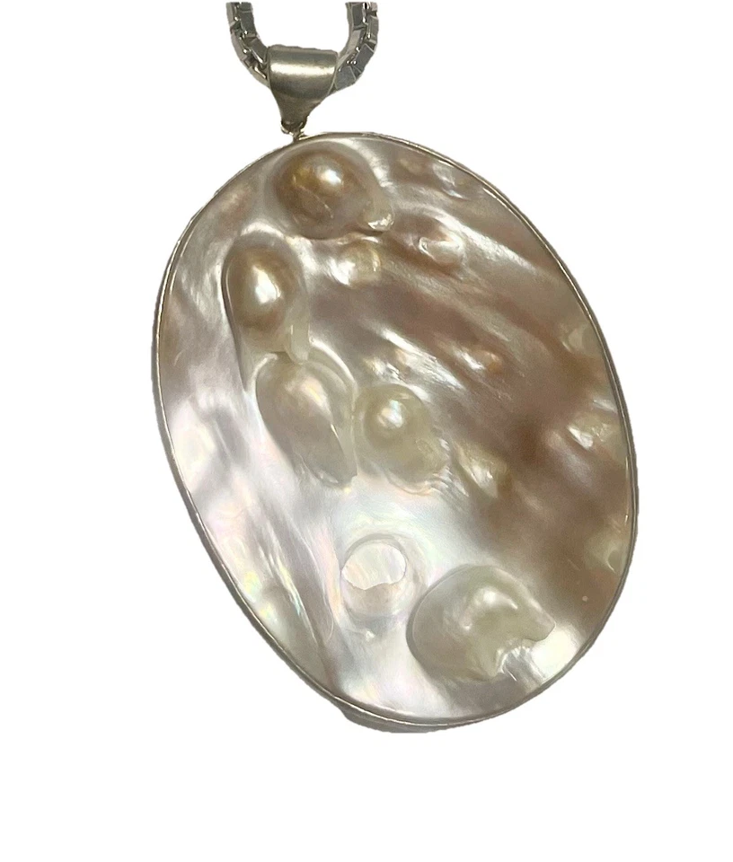 Perlmut/Abalone Anhänger mit Kette - Bild 4 von 4