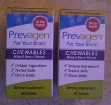 Prevagen Regular Strength Chewables Mixed Berry Flavor 30 Count X 2  60 Tablets