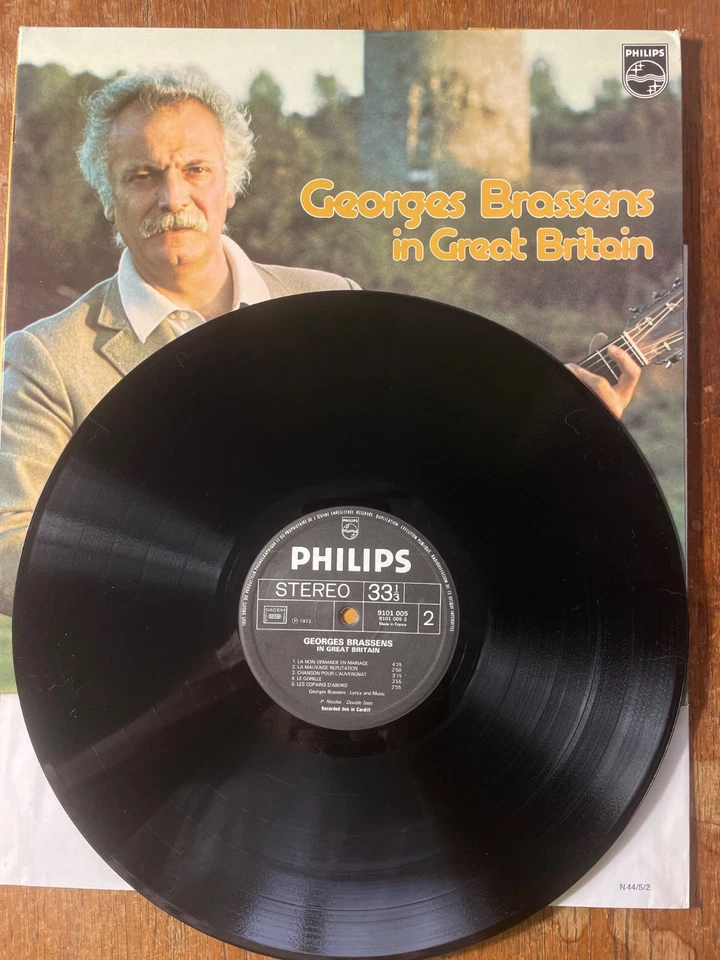 Georges Brassens – In Great Britain (France) LP Vinyl Philips VG - Image 4 of 4