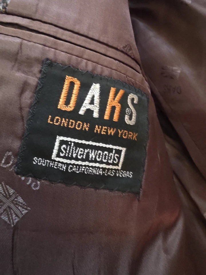 Blazer chaqueta a cuadros abrigo deportivo Daks Signature 34R marrón lana tweed para hombre Foto 4 de 4