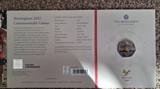 2022 50p COLOURED BIRMINGHAM COMMONWEALTH GAMES FIFTY PENCE COIN BUNC