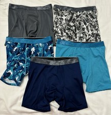 Hanes Moves Boys Boxer Briefs Underwear 5 Pack Performance X Temp L 12/14 NWOT