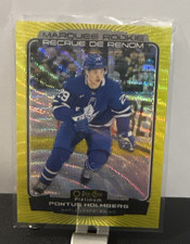 2022-23 O-Pee-Chee Platinum Neon Yellow Surge #265 Pontus Holmberg Maple Leafs
