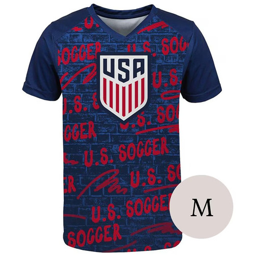 US Soccer Jersey Performance T-Shirt Men's M Medium Graffiti FIFA World Cup NWT