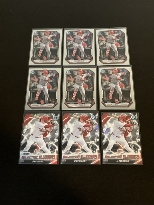 JJ WETHERHOLT 2026 Bowman Baseball Cardinals Lot Of (9) 