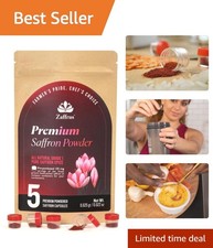 Deluxe Saffron Powder for Exceptional Cooking Drinks - 5 X 0.625g Containers
