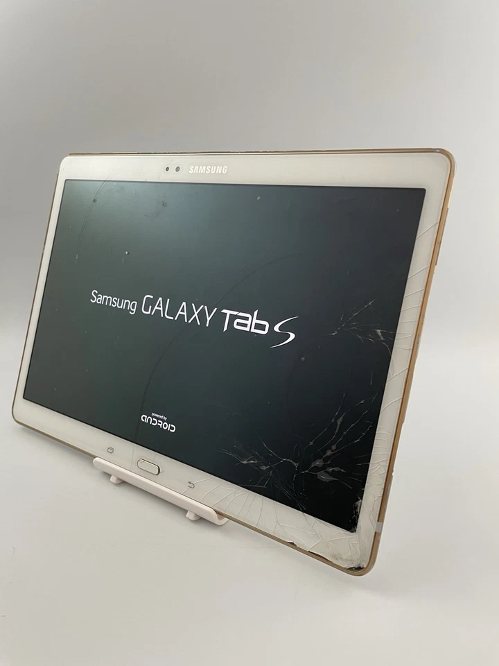 Samsung Galaxy Tab S 10.5 SM-T805 White Unlocked Android Tablet Cracked #i02 - Image 3 of 4