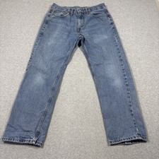 Levis 505 Men's 32x29 Slim Fit Blue Denim Jeans Grunge Casual Work