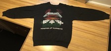 RARE Vintage Metallica 1980s Long Sleeve Shirt Master Of Puppets Ride Lightening