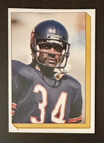 Walter Payton #6 1986 Topps Stickers card