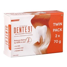 Dente91 Anti-Stain Expert Toothpaste for Stain Removal Teeth Whitening 2 X 70g